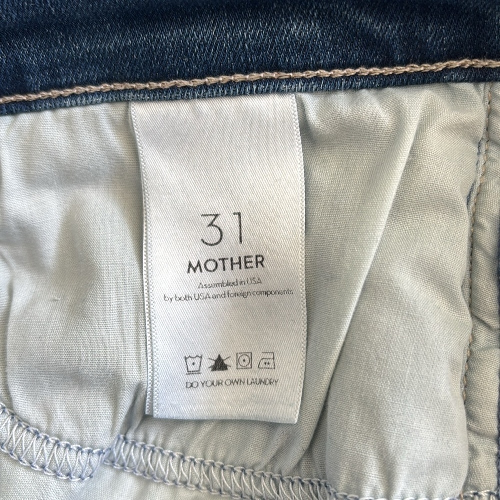 MOTHER The Swooner Roller Crop Fray Sz 31 - Picture 9 of 11